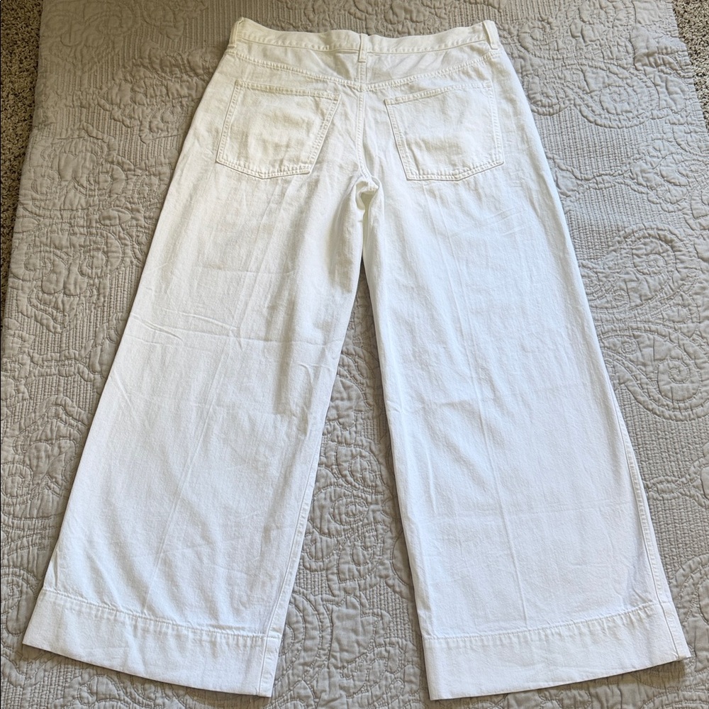 NWT Madewell Women’s Superwide Leg Jeans High Waist Tile White Size 33 - Picture 3 of 11